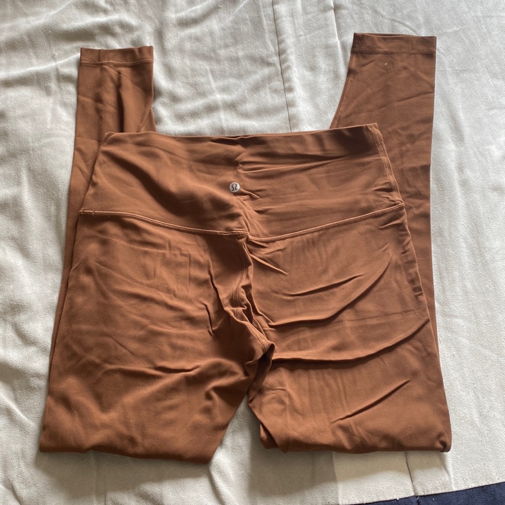 Lululemon align high rise pant 28” brown size 10